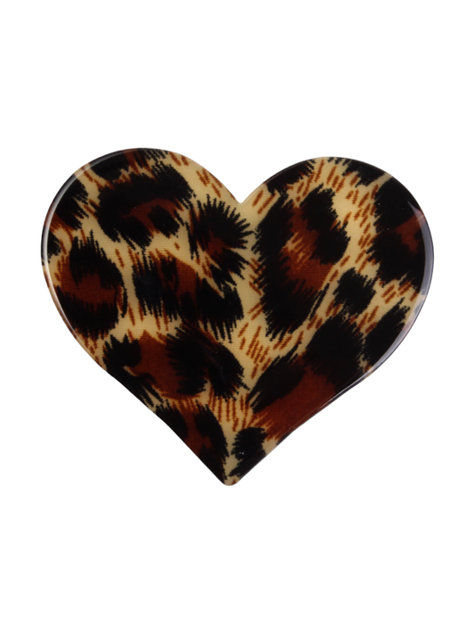 Broche Corazón Animal Print.